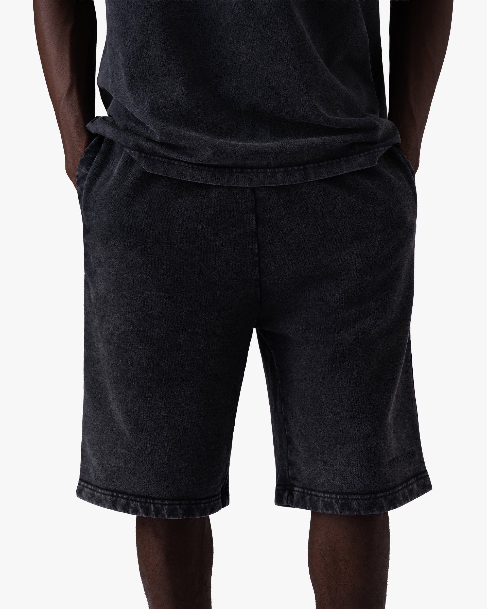 Untapped London Heritage Short in Vintage Black, heavyweight cotton shorts