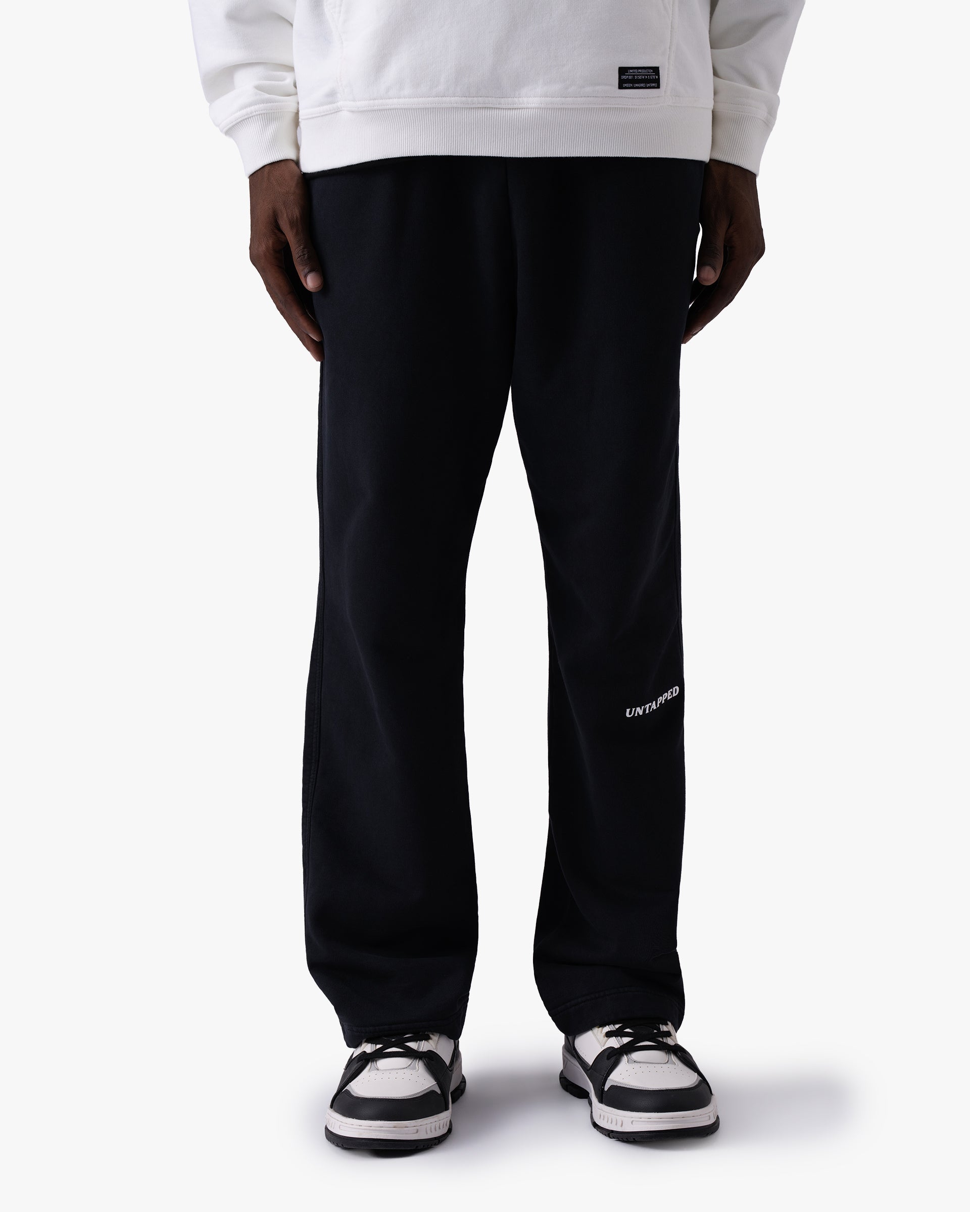 Untapped London Studio Sweatpant in Carbon Black, heavyweight cotton joggers