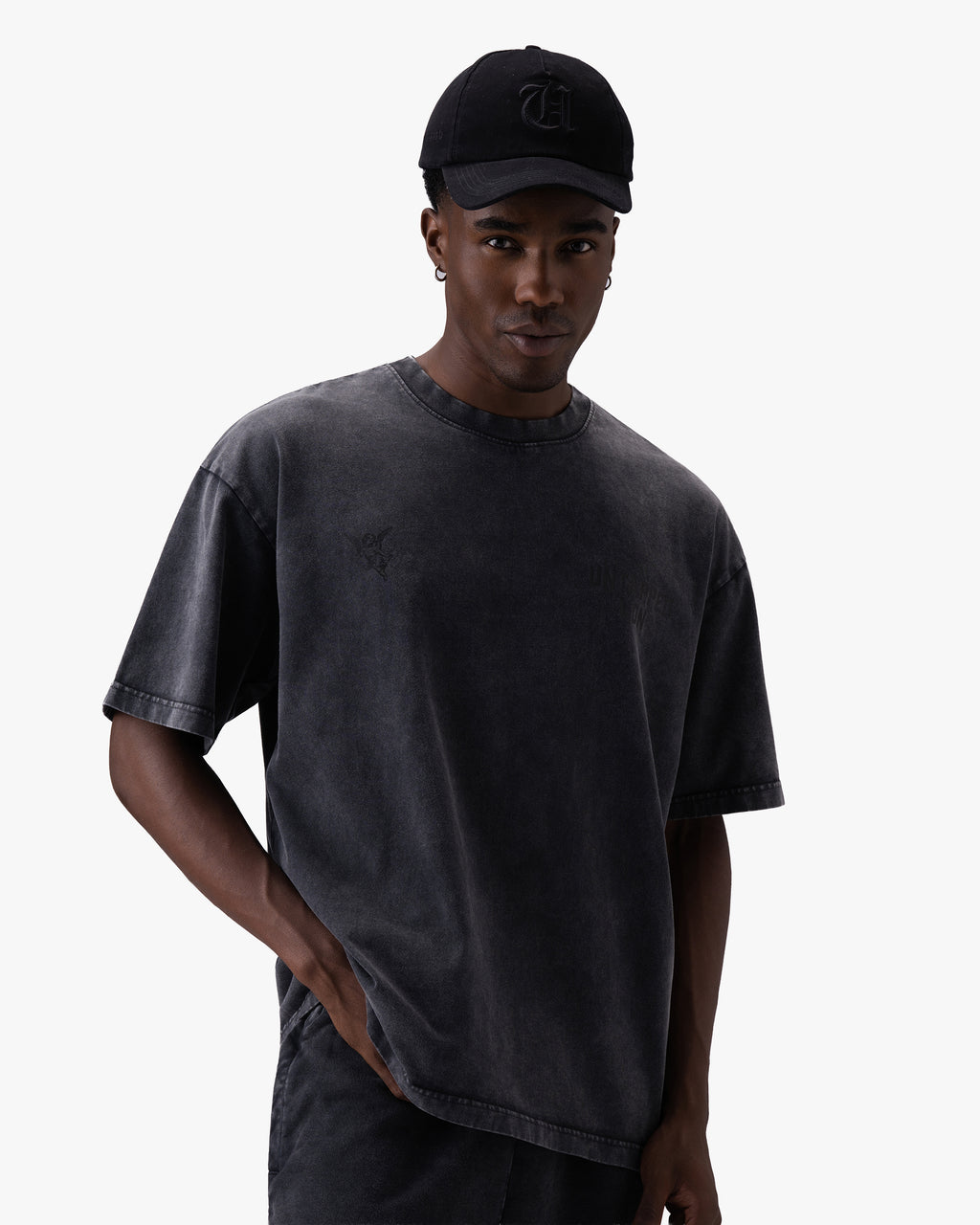 Untapped London Heritage Tee in Aged Charcoal, heavyweight cotton t-shirt with screen print
