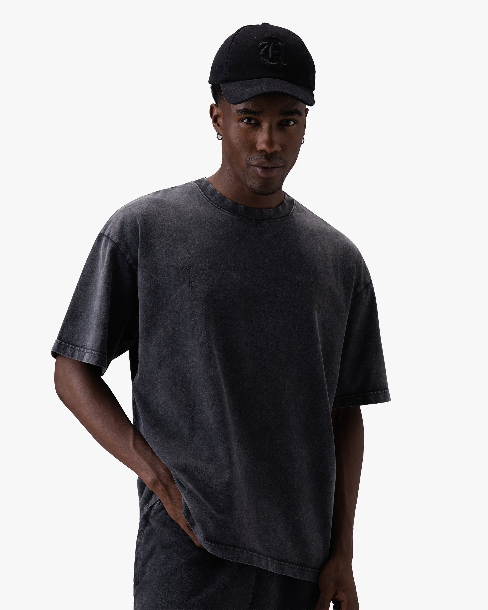 Untapped London Heritage Tee in Aged Charcoal, heavyweight cotton t-shirt with screen print