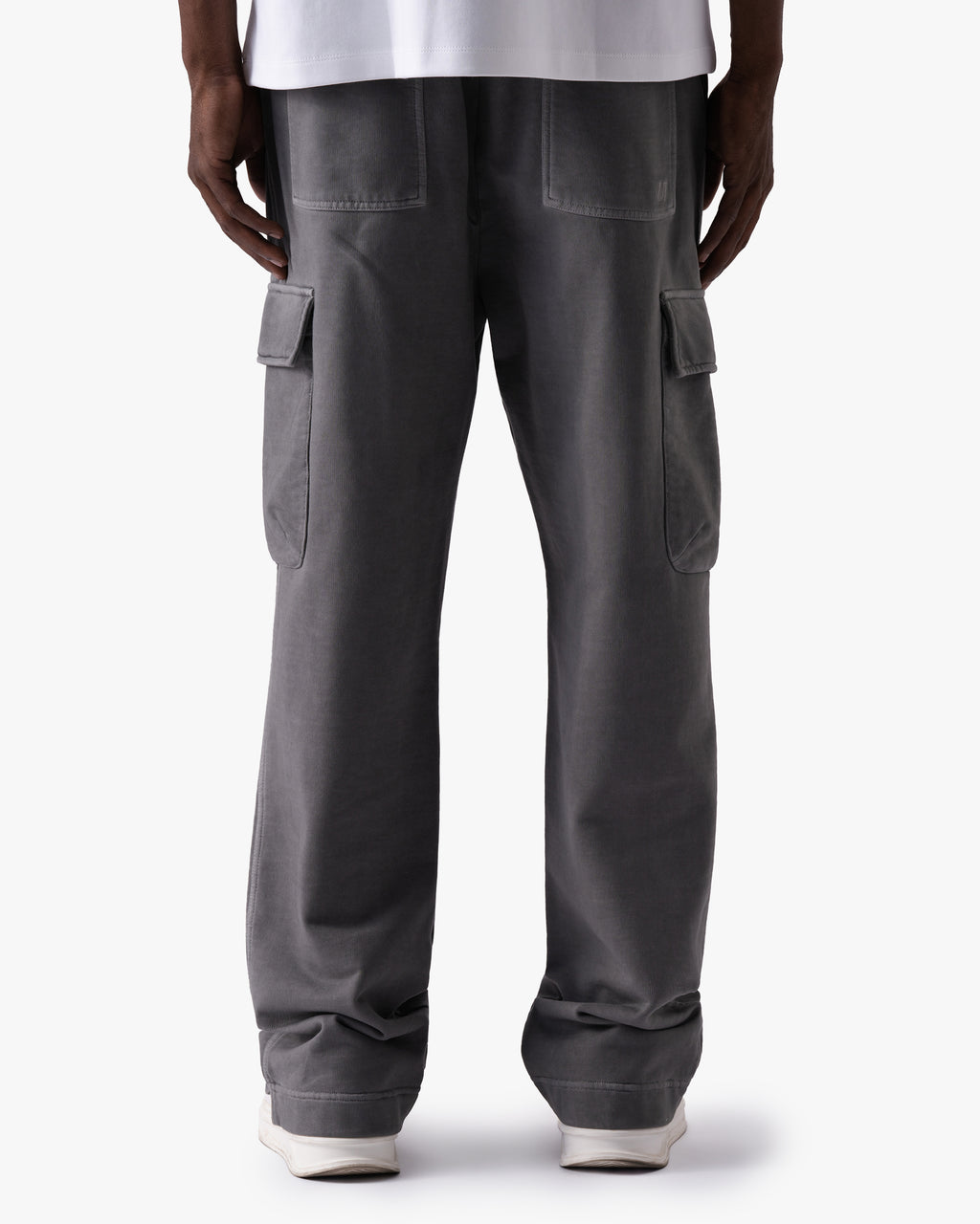 Untapped London Field Cargo trousers in Aged Grey, heavyweight cotton cargo trousers