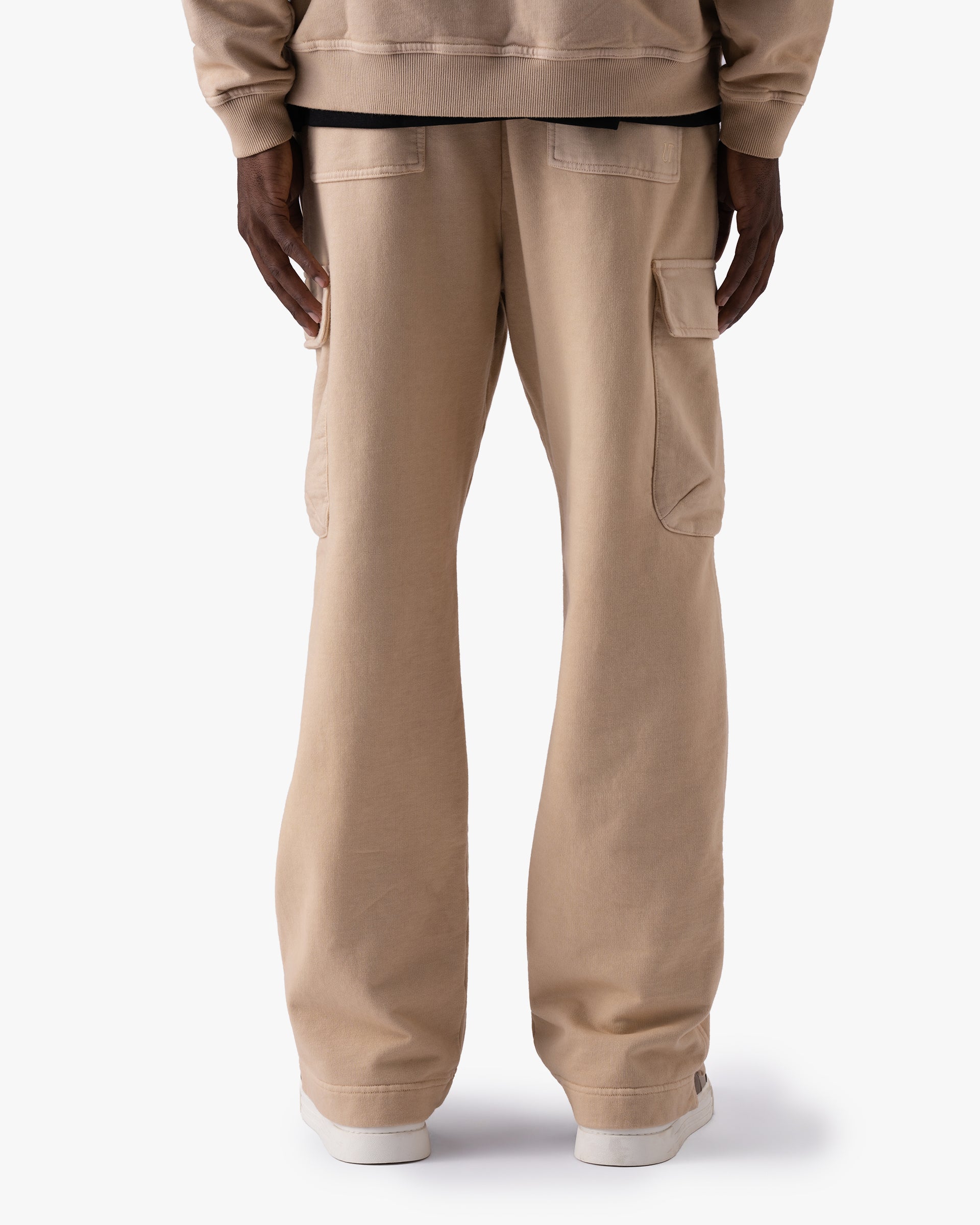Untapped London Field Cargo trousers in Sandstone, heavyweight cotton cargo trousers