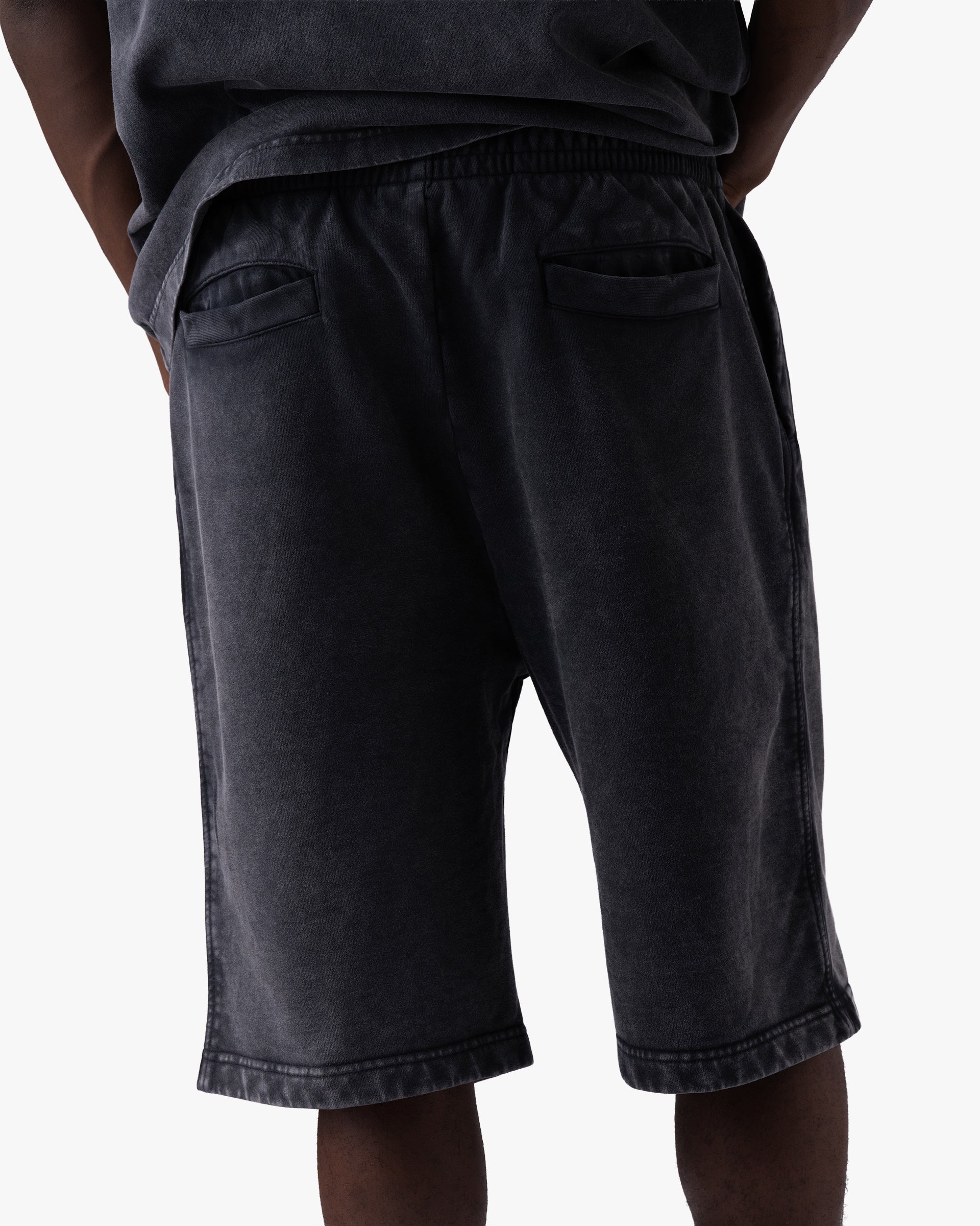 Untapped London Heritage Short in Vintage Black, heavyweight cotton shorts