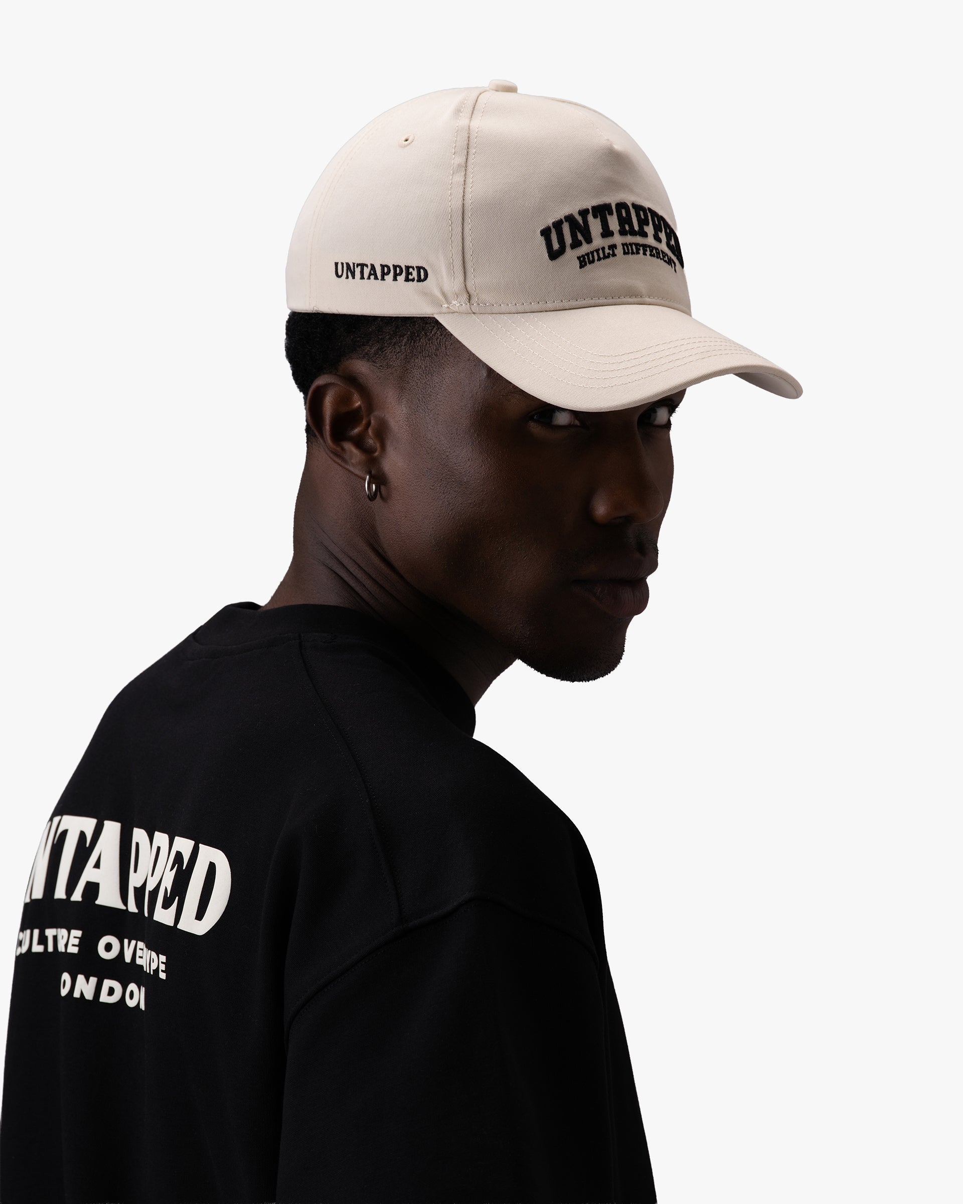 Untapped London Signature Tee in Midnight Black, oversized heavyweight cotton t-shirt