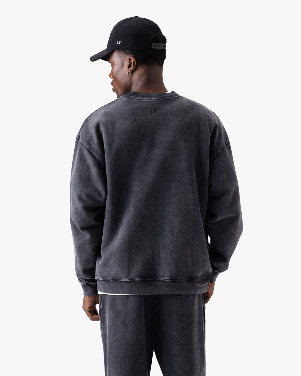 Untapped London Heritage Crew sweatshirt in Aged Charcoal, heavyweight loopback cotton
