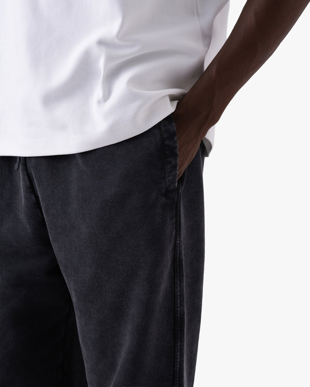 Untapped London Heritage Sweatpant in Vintage Black, heavyweight cotton joggers