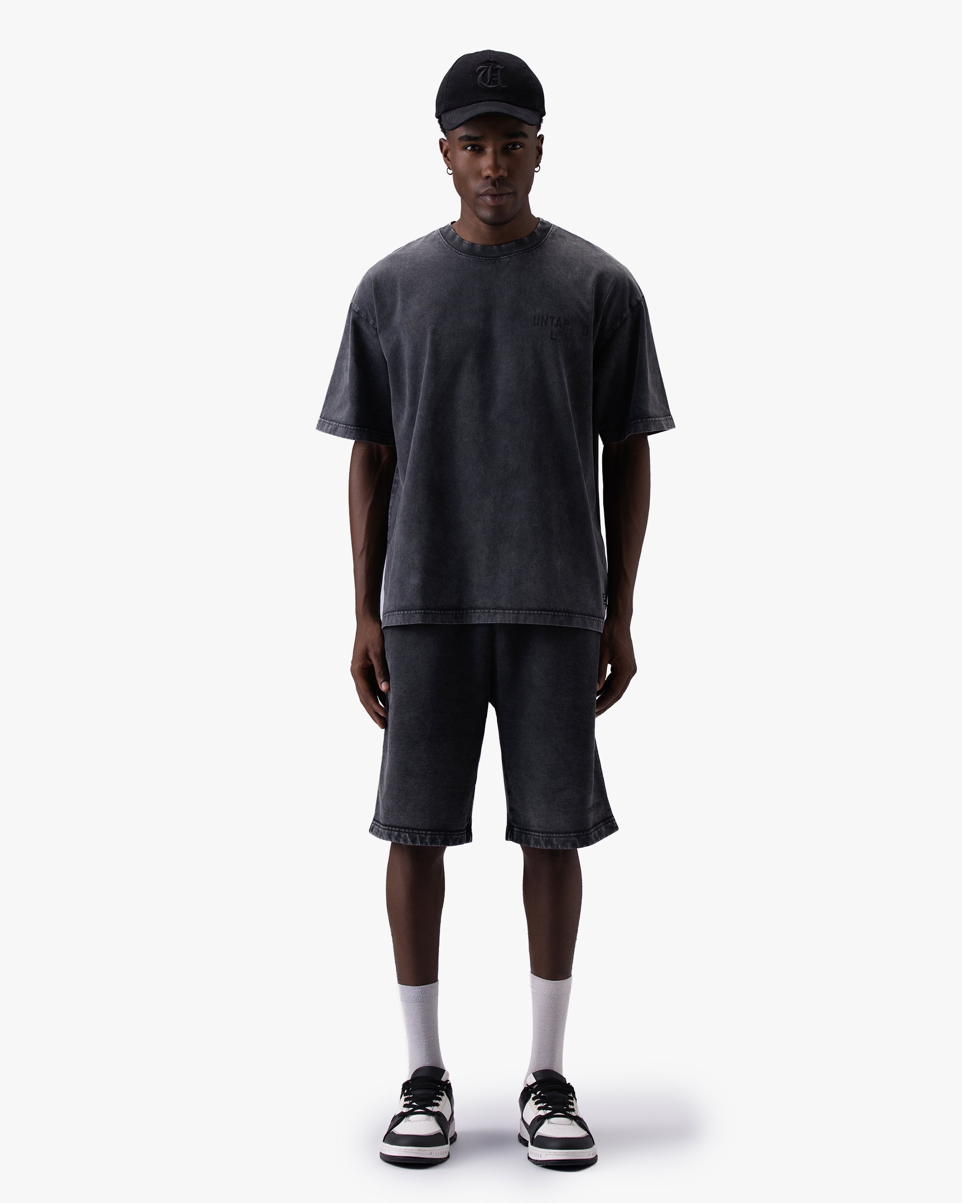 Untapped London Heritage Short in Vintage Black, heavyweight cotton shorts