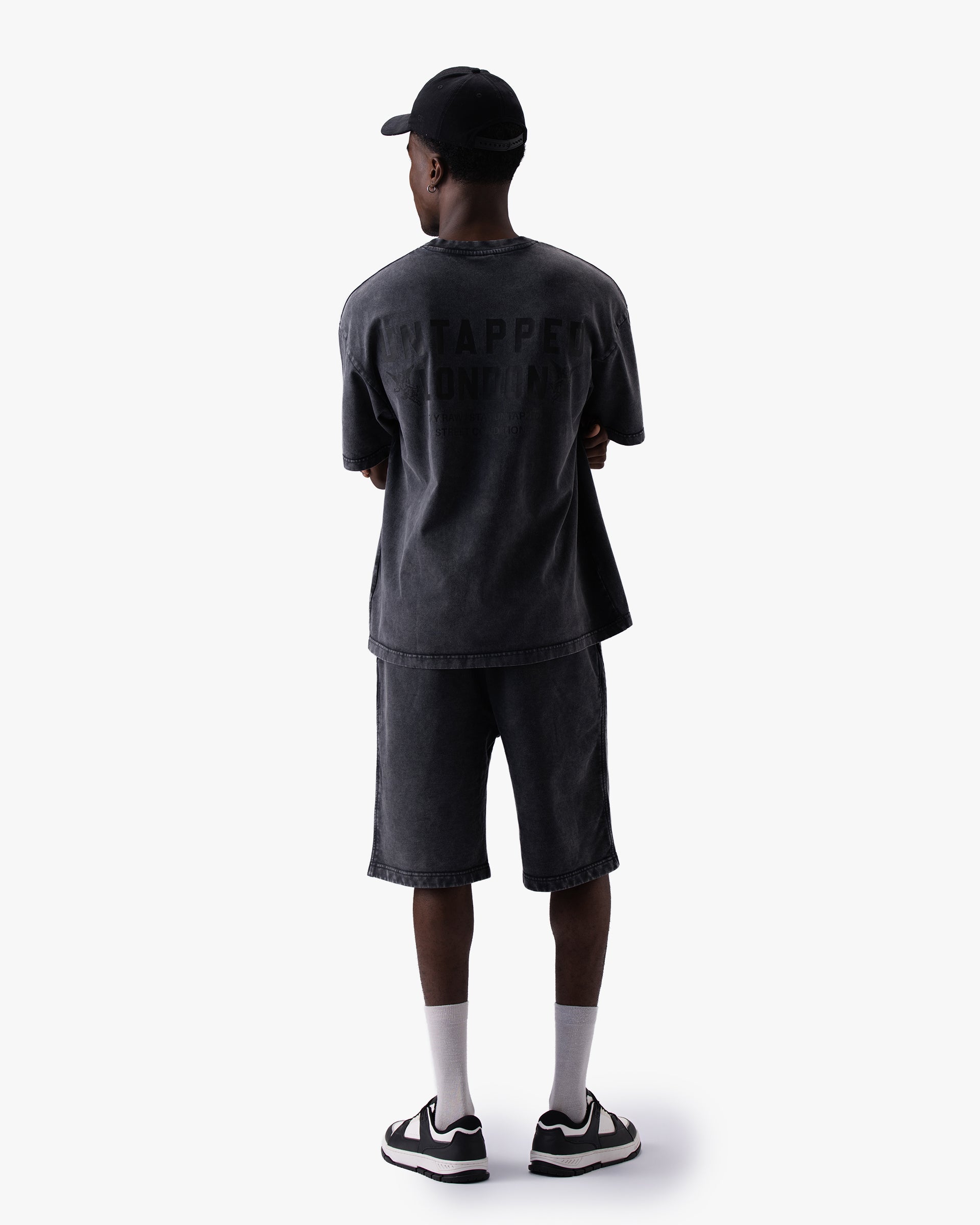 Untapped London Heritage Short in Vintage Black, heavyweight cotton shorts