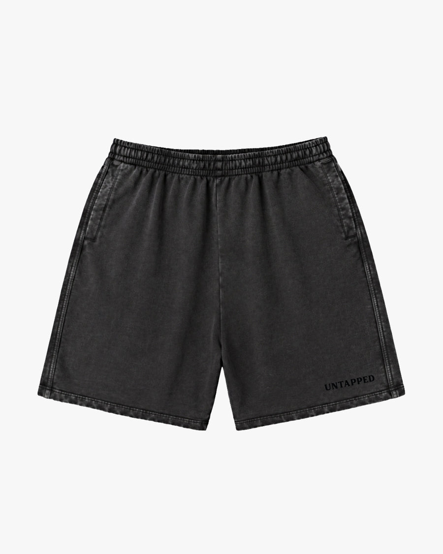 Untapped London Heritage Short in Vintage Black, heavyweight cotton shorts