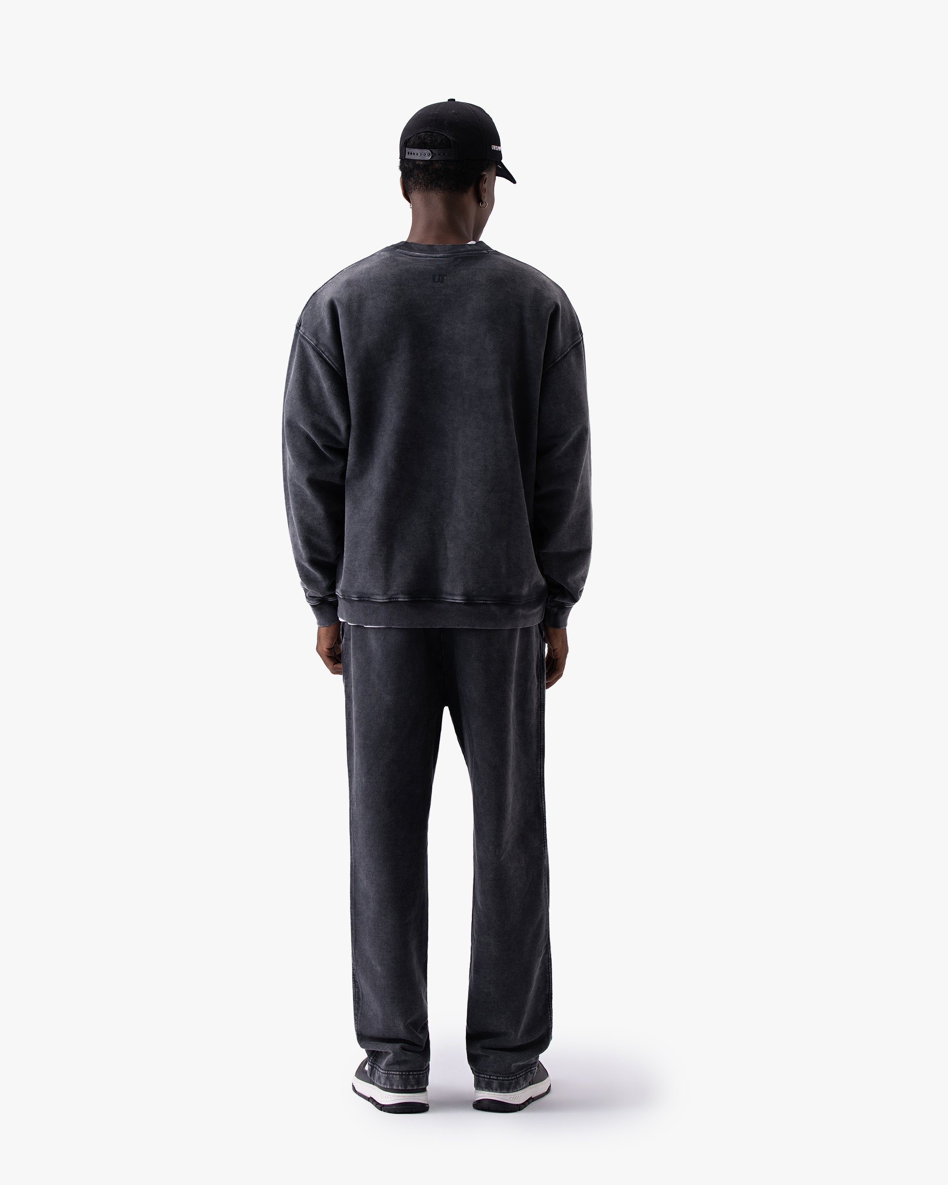 Untapped London Heritage Sweatpant in Vintage Black, heavyweight cotton joggers