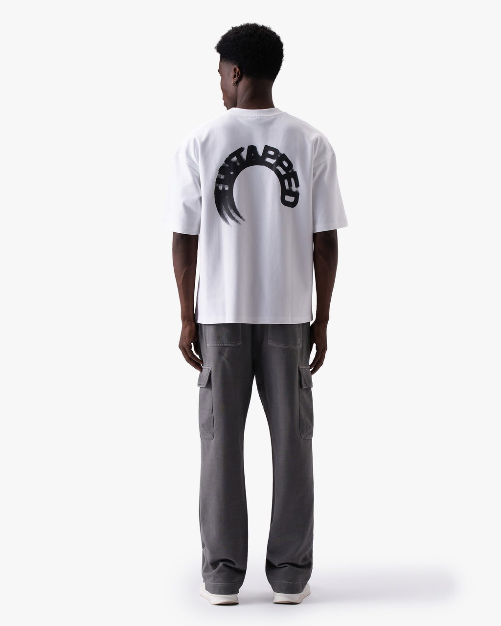 Untapped London Arc Tee in Vintage White, oversized cotton-Sorona jersey t-shirt