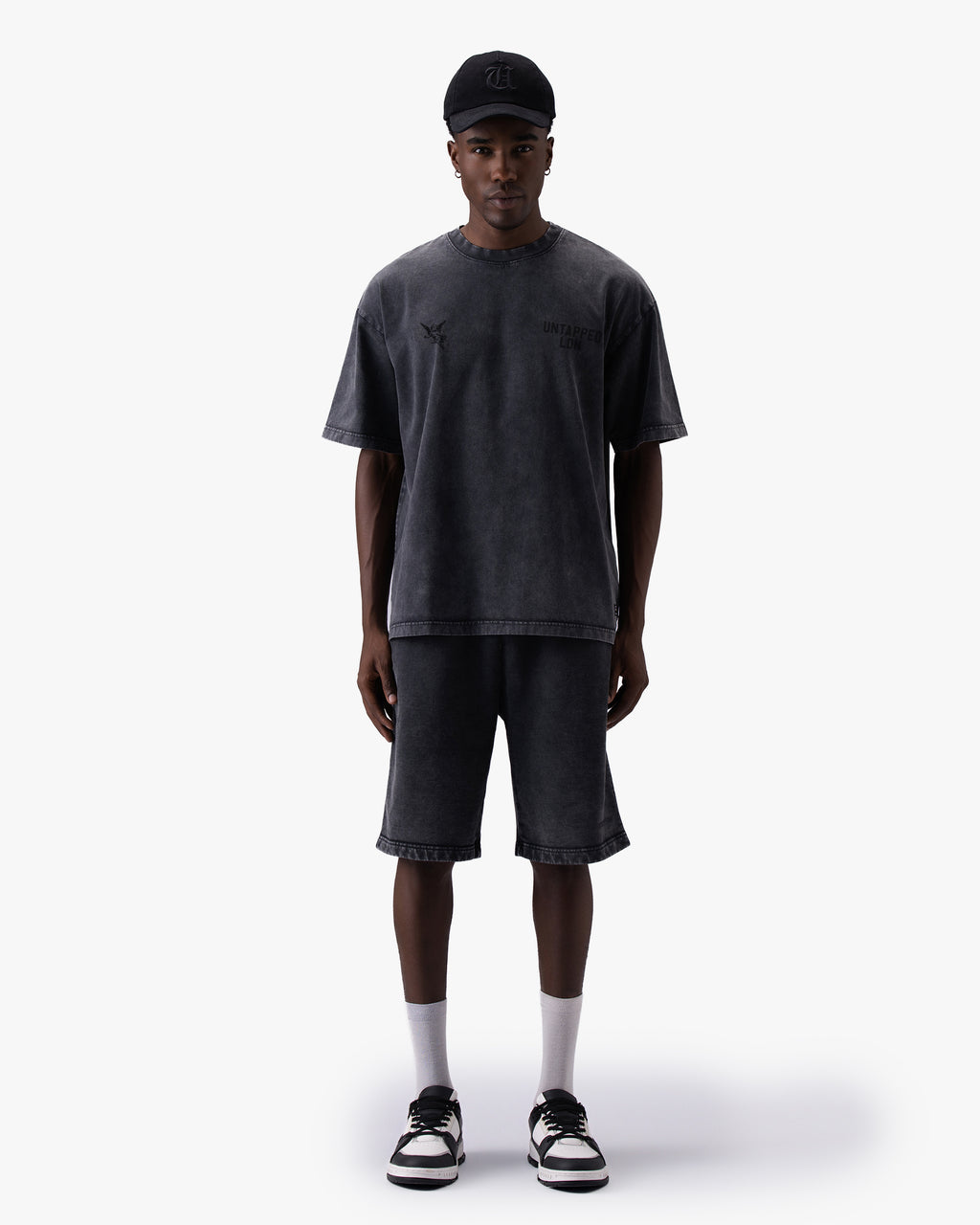 Untapped London Heritage Tee in Aged Charcoal, heavyweight cotton t-shirt with screen print