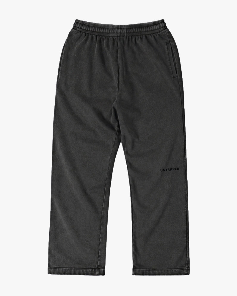 Untapped London Heritage Sweatpant in Vintage Black, heavyweight cotton joggers