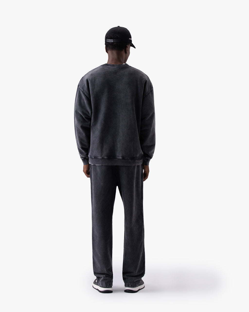 Untapped London Heritage Crew sweatshirt in Aged Charcoal, heavyweight loopback cotton