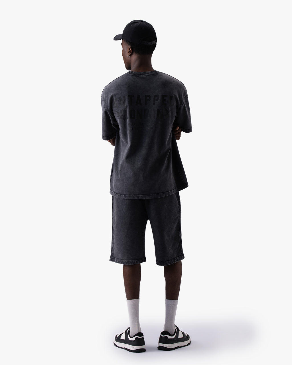 Untapped London Heritage Tee in Aged Charcoal, heavyweight cotton t-shirt with screen print