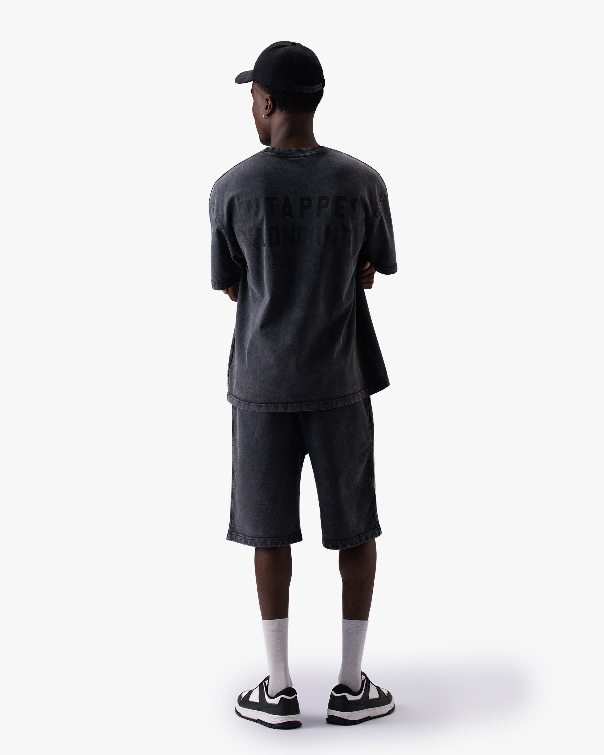 Untapped London Heritage Tee in Aged Charcoal, heavyweight cotton t-shirt with screen print