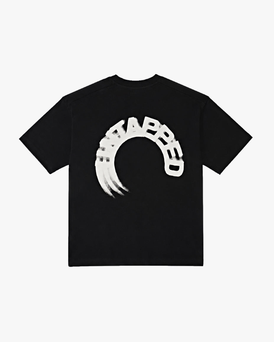 Untapped London Arc Tee in Midnight Black, oversized cotton-Sorona jersey t-shirt