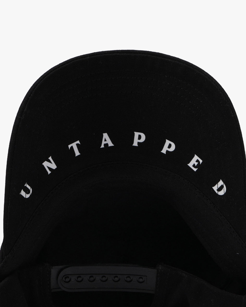 Untapped London UT Monogram Cap in Uniform Black, structured cotton twill cap