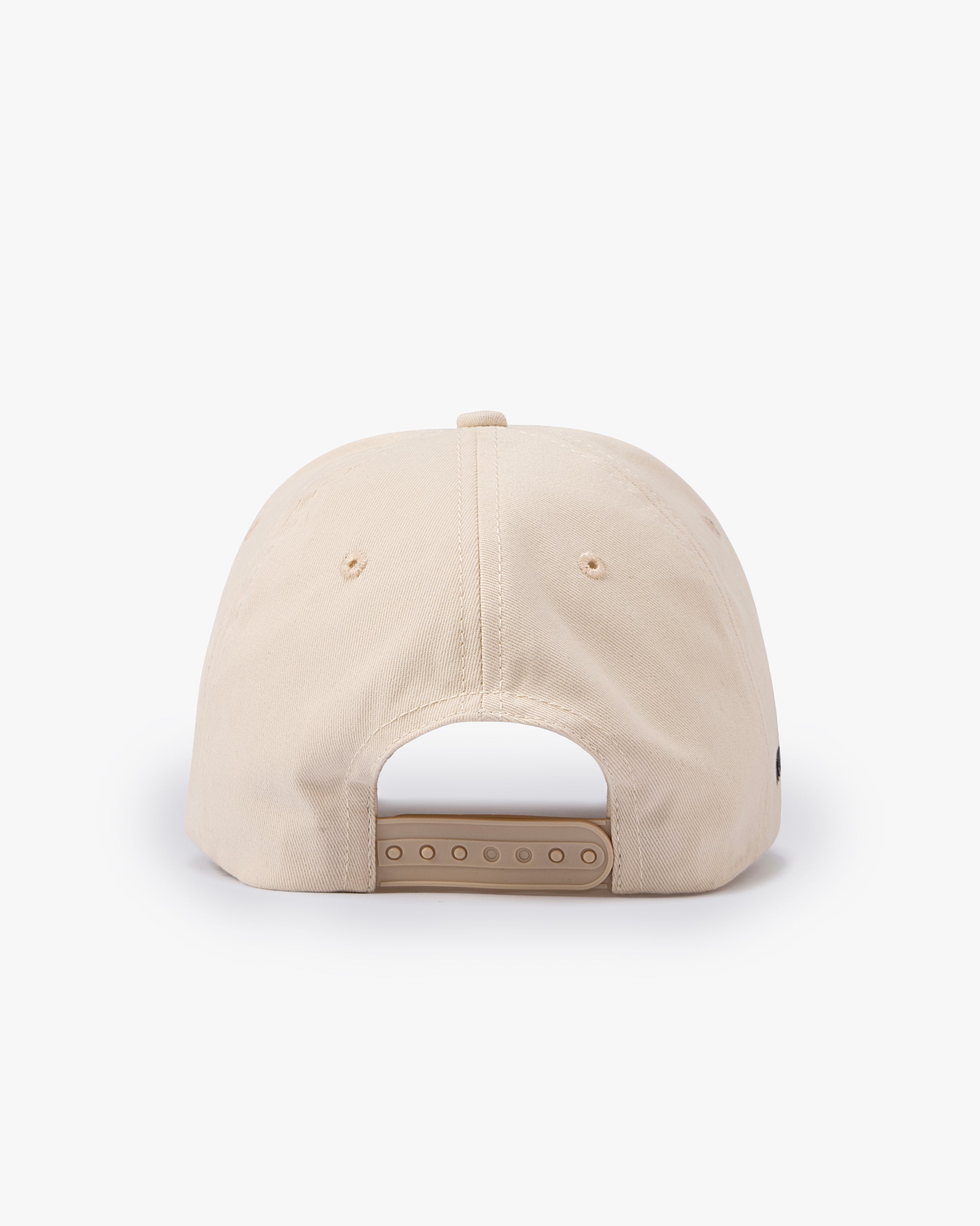 Untapped London Built Different Cap in Stone Beige, structured cotton twill cap